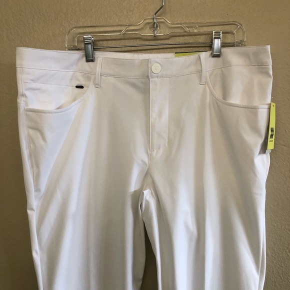 All in Motion Men's White Golf Slim Pants UPF 50 Size 38x30 - Picture 3 of 16